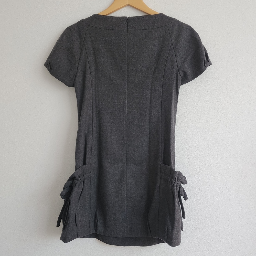 NWT Burberry Blue Label Gray Wool Dress with Ribbon Detail 𓆩♡𓆪 - Picture 5 of 9